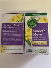 2 Pack, Smooth Move Senna Caps Traditional Medicinals, 50 50 Caps exp 03/28