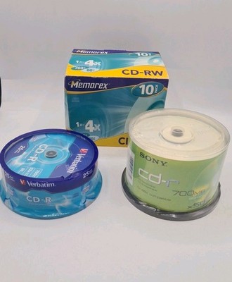 CD-R All SEALED Bundle X85 Sony   Verbatim   Memorex 