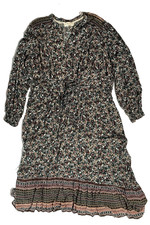 Clearance- Plus 2X Nurture Westbound Long Sleeve VNeck Midi Dress Rayon Green