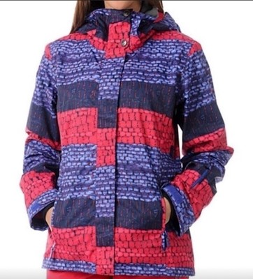 Roxy Women s 8K Regular Fit Hooded Waterproof Snowboard Ski Jacket sz S