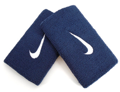 Nike Tennis Premier Doublewide Wristbands Adult Obsidian/White