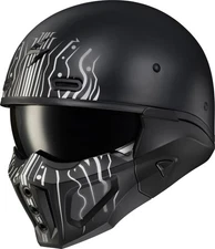 Scorpion Covert X Tribe 3 in 1 Motorcycle Helmet Black/White