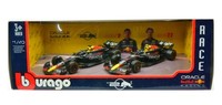 Burago 1/43 Set Red Bull F1 RB20 2024 Verstappen Perez Statisches Modell Diecast