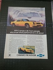 Chevrolet Camaro Z 28 Vintage Print Ad 1979 8x11 Great To Frame Chevrolet Camaro Z 28 Vintage Print Ad 1979 8x11 Great To Frame