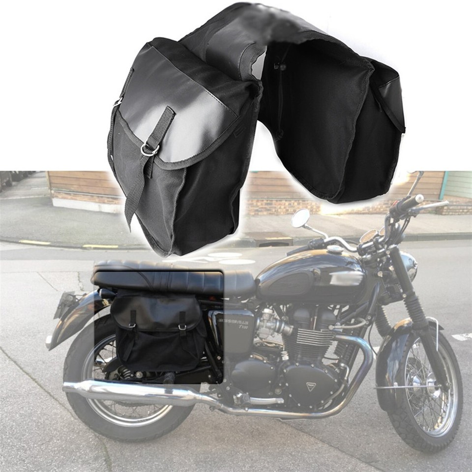 Motorcycle Rear Back Expandable Panniers Saddle Bags Travel Luggage ...