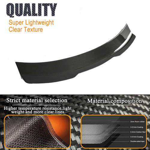 Fit For Ford Mustang Dark Horse 2024UP REAL CARBON Rear Trunk Spoiler Boot Wing  - Bild 8 von 12