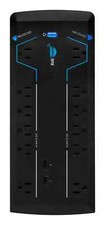 ELAC ProteK Smart Surge Protector Power Conditioner 12 Outlets - Black PB-12W