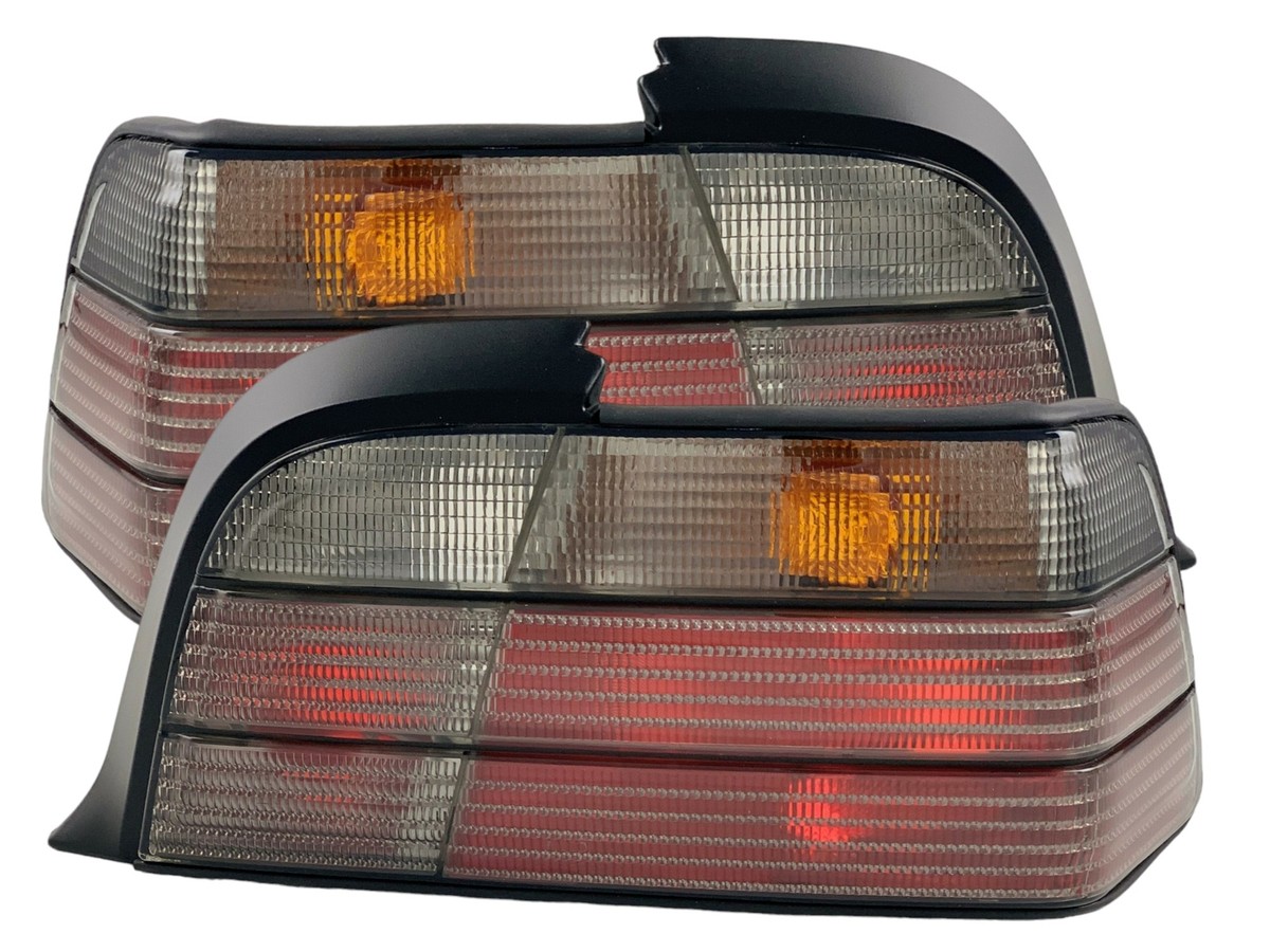 pair Back Rear tail lights lamps set Smoked for BMW E36 Coupe