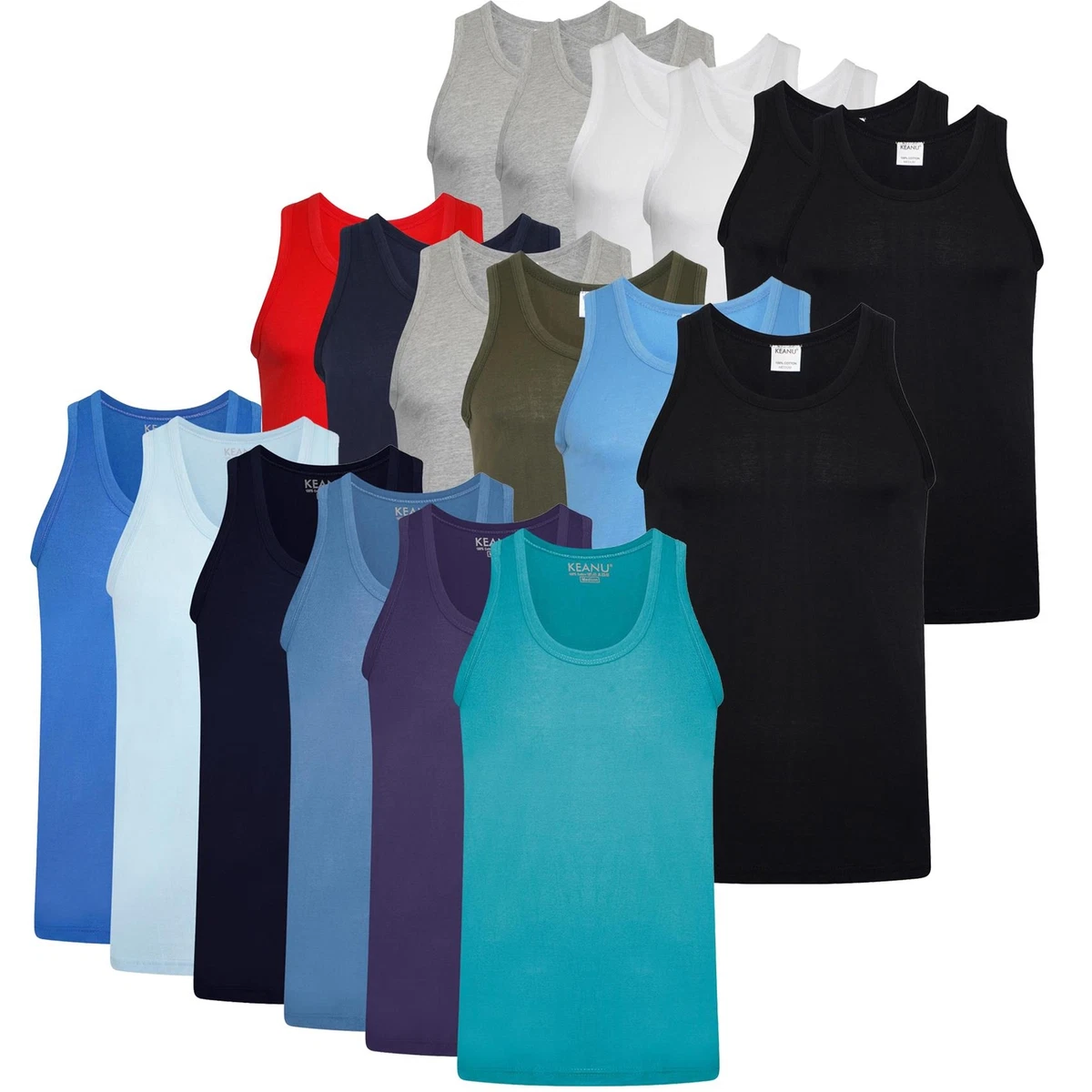 Coloured vests mens clearance