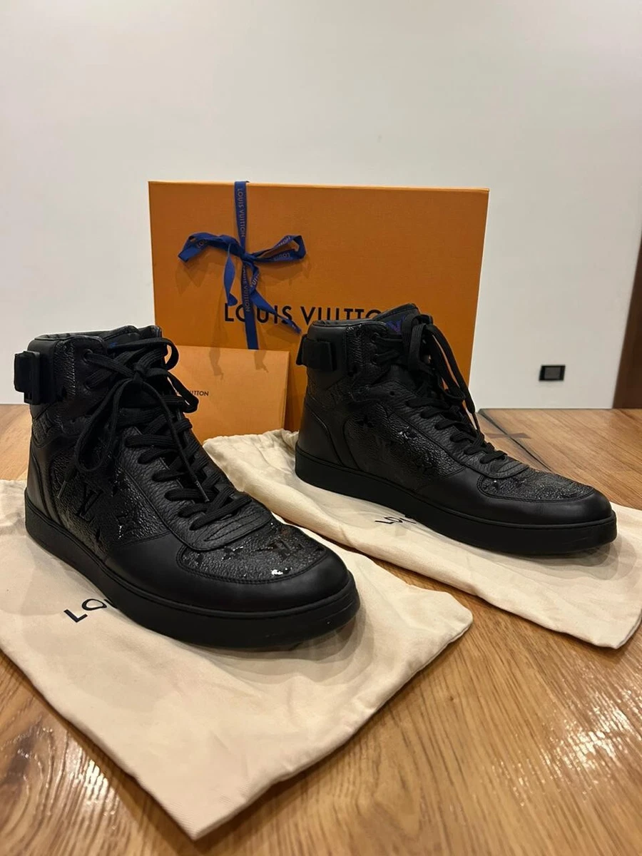 LOUIS VUITTON Sneakers LVUS9 Black Holographic Monogram Rivoli High Top