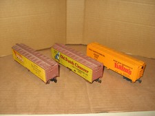 Set of 3 vintage 40' wood reefers refrigerator cars Roundhouse Mantua HO NR