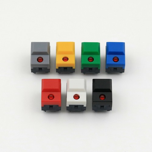 7Pcs PB86-A1 Red LED 7 Colors 6Pin Momentary SPDT Square Push Button Switch - Picture 2 of 6