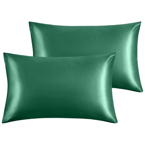 Premium Satin Silk Pillowcases For Hair And Skin 2 Pack Soft Pillow Cases Covers - Picture 61 of 137