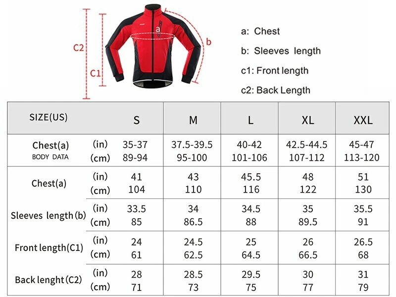 Cycling Jacket Fleece Warm Bicycle Clothing Windproof Waterproof Soft Shell Coat - image 2 of 4
