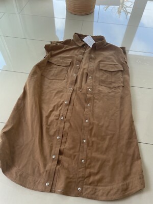 MANGO PREMIUM LEDERKLEID M (36/38) ZIEGENLEDER WESTE