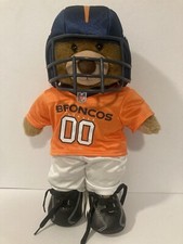 Denver Broncos Build A Bear With Helmet, Jersey, Pants, Cleats And Bear Used