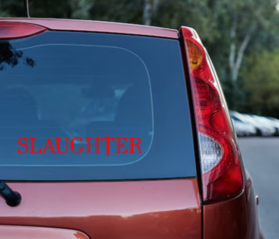 Slaughter Vinyl Logo Sticker Decal Heavy Metal Band Car Bumper Vinnie Vincent