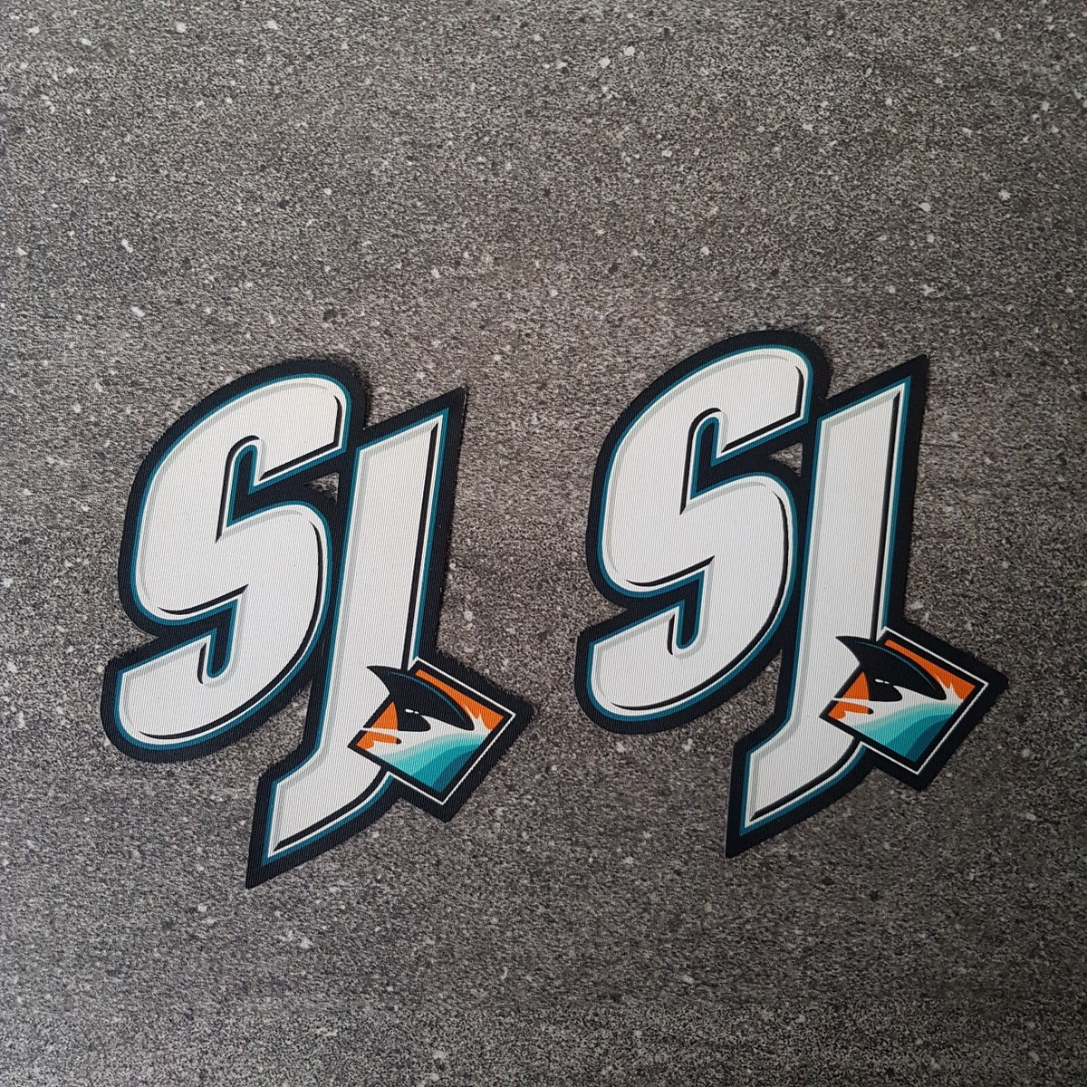 2pcs Shoulder Patch San Jose Sharks 'SJ