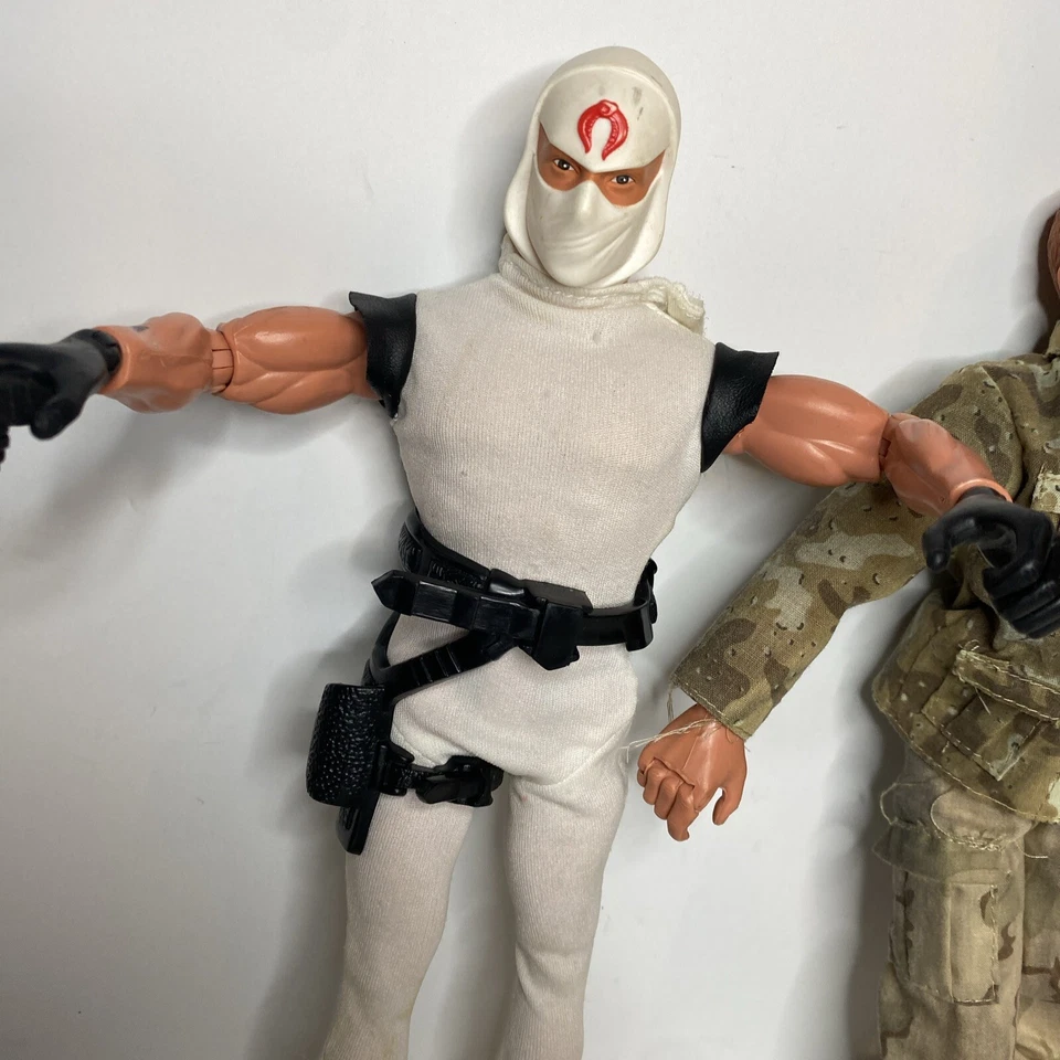 Cobra Comander белый ниндзя GI Joe серии игрушка Storm Shadow 1996 GI Joe лот с пистолетом - Изображение 2 из 4
