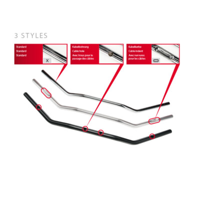 TRW Stahllenker Custom Dragbar Medium, verchromt CA125 Rebel JC26 VL250 Intruder