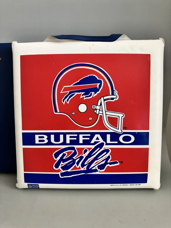 RARO Buffalo Bills - 2x Cojín de asiento de estadio Wincraft vintage años 80/90 EE. UU. Foto 3 de 4
