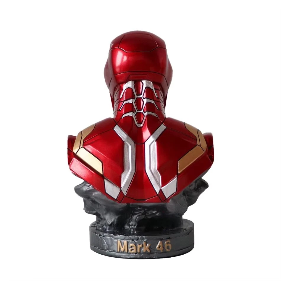 Vengadores Iron Man 16CM Cabeza Busto Estatua Modelo Coleccionable Figura Resina Totalmente Nuevo Foto 2 de 4