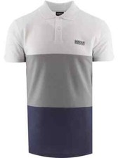 Image of Barbour International Beam Polo Shirt - White, Airforce Blue & Grey -Medium-BNWT
