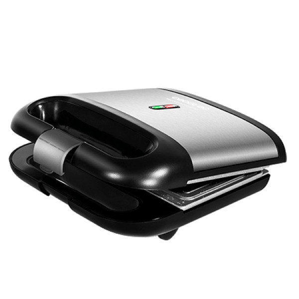 Machine à sandwich noire en inox pour des pauses déjeuner rapides
