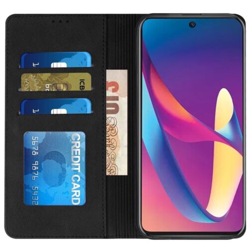 For TCL 50 XL 50XL 5G Vegan Leather Case ID Card Money Holder Magnetic Closure - Picture 9 of 21