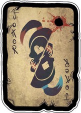 Harley Quinn Karte Card Sticker Suicide Squad Aufkleber Joker Batman Marvel DC