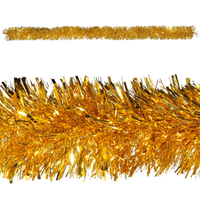 Lametta Girlande Gold Glitzer-Girlande 180 Cm Lang X 15 Cm Ø, Folie,Dekogirlande