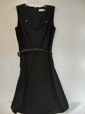 Ladies Calvin Klein Black Dress Size 4 Party Cocktail Fit and Flare