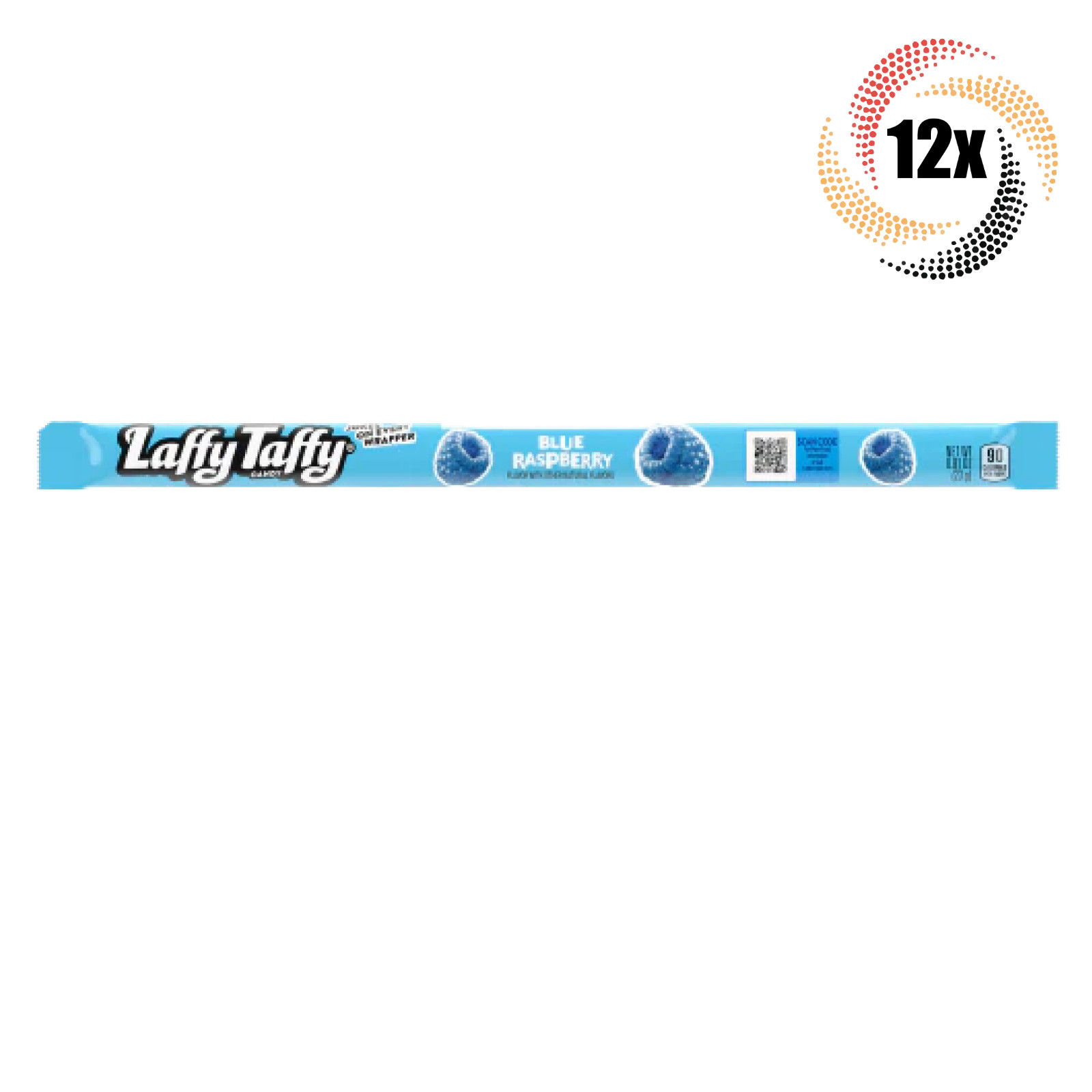 12x Эластичных и острых канатов Laffy Taffy Blue Raspberry Candy |81 унция