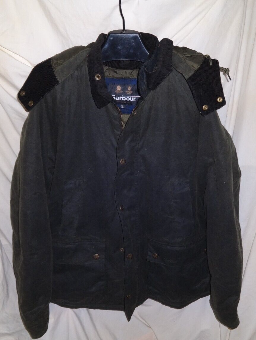 Barbour Winter Bedale Quilted Men's Size XXL Olive Wax Cotton