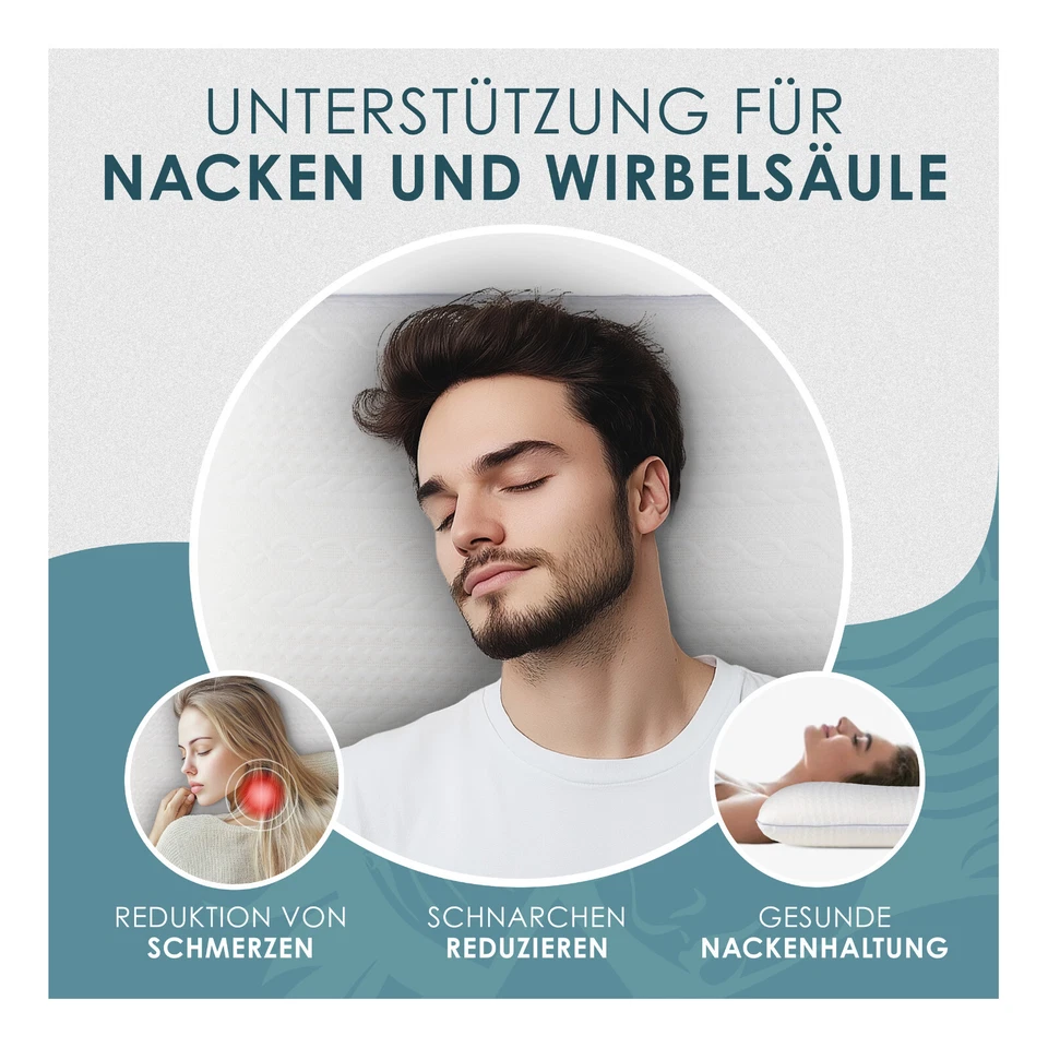 Kopfkissen Orthopädisches Schlafkissen Ergonomisch 40x60 Restposten B-Ware! - Bild 3 von 4