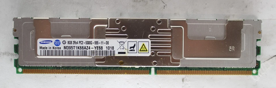 Lot of 4 Samsung M395T1K66AZ4-YE68 8GB 2Rx4 PC2-5300G-555-11-D0 DDR2 Server RAM - Image 2 of 4
