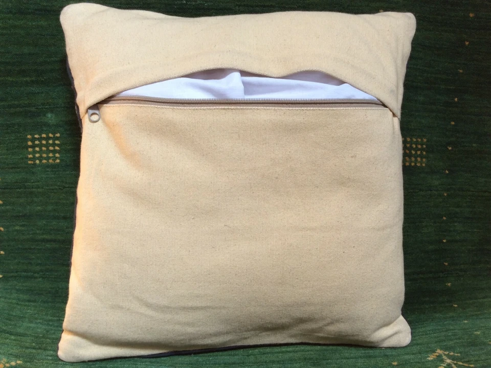 17" x17" Hand- Woven Southwestern Design Home Decor Wool Pillow Cover SZM-305 - Image 4 of 4