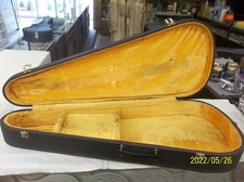 Vintage Vox Tear Drop Guitar Case Black / Yellow Italy 3 Latches