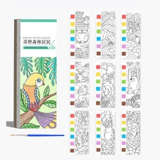 Kids Water Books Pocket Watercolor Book Travel Activity Watercolor Painting Set