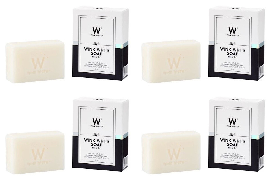 glutathione goat milk soap 80g x 4 WinkWhite Soap With Goat Milk and Vitamins For Face And Body