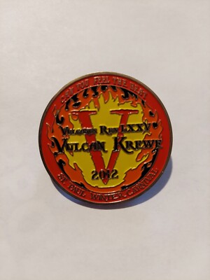 2012 Vulcan Krewe Medalion St. Paul Winter Carnival Vulcanus Rex LXXV Enamel Pin