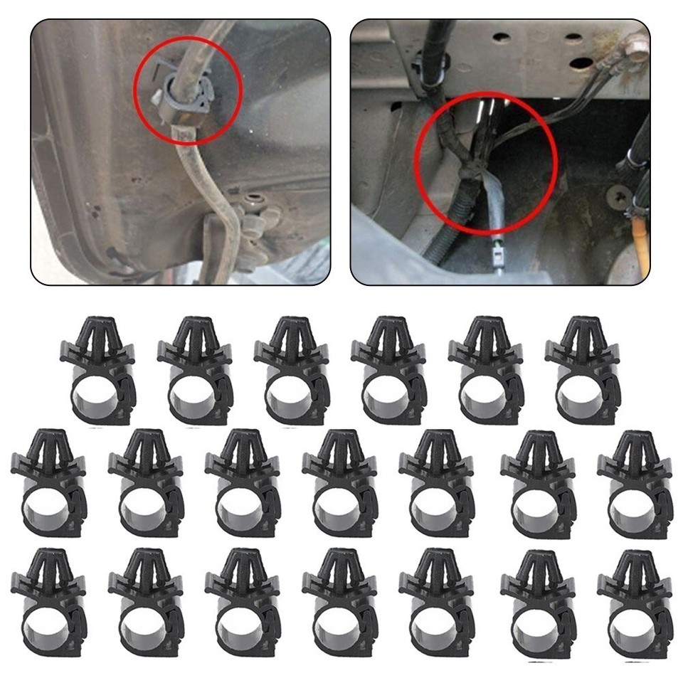20x/kit Car Wiring Harness Fastener Lock Wire Cable Hose Clips Tie Wrap