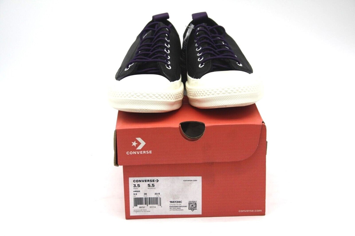 Converse Fleece-Lined Leather Chuck 70 166134C Black/Grand Purple