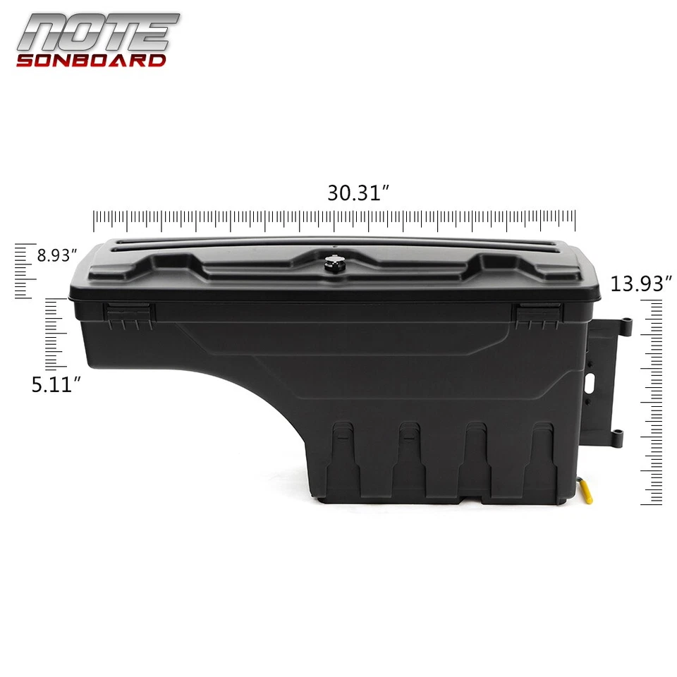 FIT FOR 2017-2020 FORD F-250 F-350 SUPER DUTY TRUCK BED STORAGE BOX TOOLBOX LEFT - Image 2 of 4