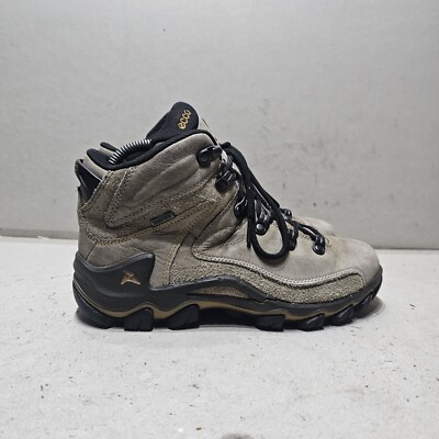ECCO DAMEN GORETEX OUTDOOR CAMPING LEDER WILDLEDER STIEFEL BEIGE UK5 EU38 ''DEFEKT''