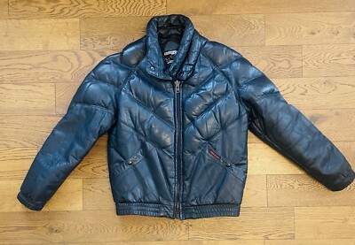 GOOSE COUNTRY V-Stitch LEATHER BOMBER JACKET, RUN DMC, Original Vintage 80s  UK