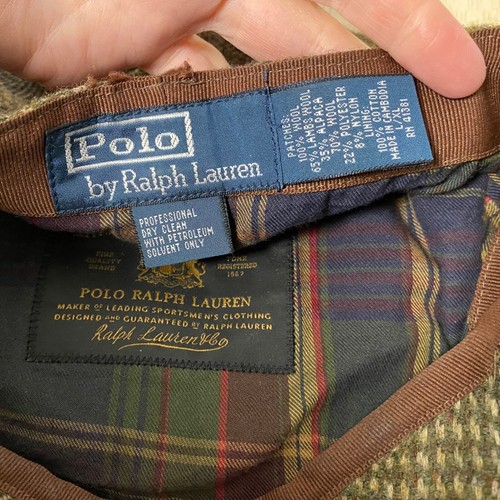 Vintage Polo Ralph Lauren L/XL Lambs Wool Alpaca Gents Hat Tweed Cabbie Newsboy - Picture 11 of 12