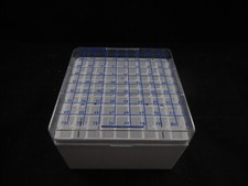 NALGENE Plastic CryoBox Polycarbonate 133 x 133 x 95mm 81-Place White 5027-0909