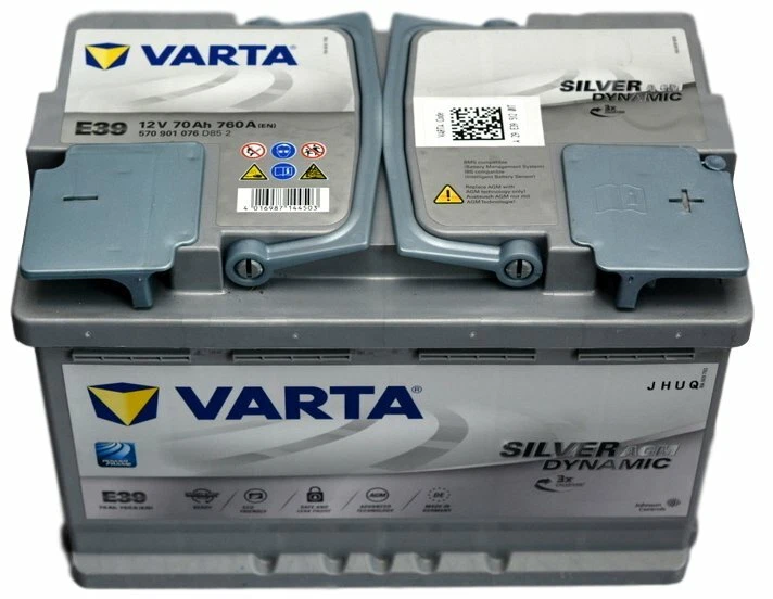 Autobatterie 12V 70Ah 760 A/EN AGM Start-Stop (ex E39) Varta A7 Silver  Dynamic 4016987144503