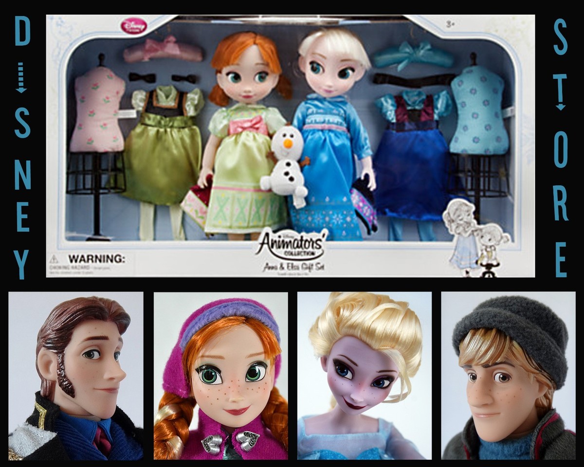 New Disney Store Frozen Elsa & Anna Animators' Set + Classic Set